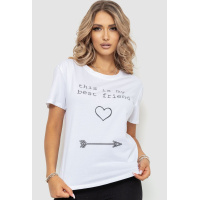 Футболка женская, цвет белый, 198R007