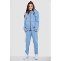 Спортивный костюм женский на флисе, цвет голубой, 244R1555