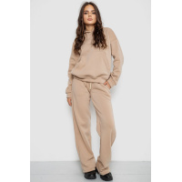 Спортивный костюм женский на флисе, цвет светло-бежевый, 241R2001-2