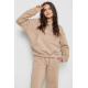 Спортивный костюм женский на флисе, цвет светло-бежевый, 241R2001-2