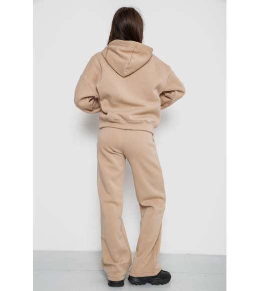 Спортивный костюм женский на флисе, цвет светло-бежевый, 241R2001-2