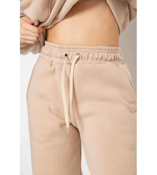 Спортивный костюм женский на флисе, цвет светло-бежевый, 241R2001-2