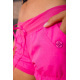 Женские хлопковые шорты, на резинке, цвет Розовый, 167R7012-1