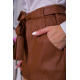 Утеплені жіночі шорти, коричневого кольору, 102R295