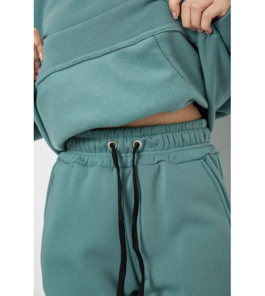 Спортивный костюм женский на флисе, цвет оливковый, 177R055