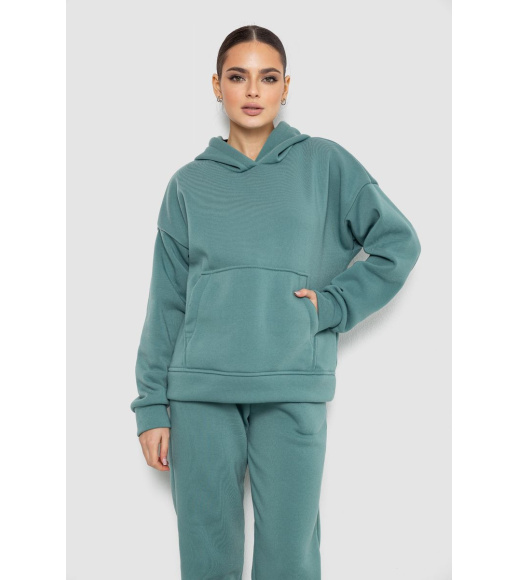 Спортивный костюм женский на флисе, цвет оливковый, 177R055