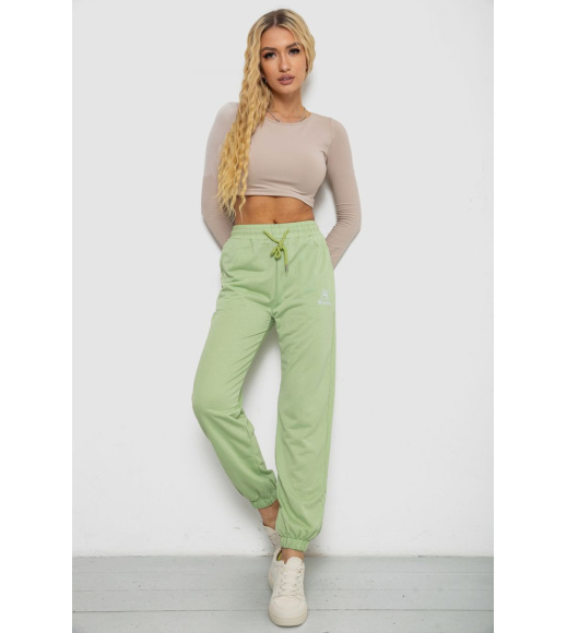 Спортивные штаны женские, цвет фисташковый, 238RJH019
