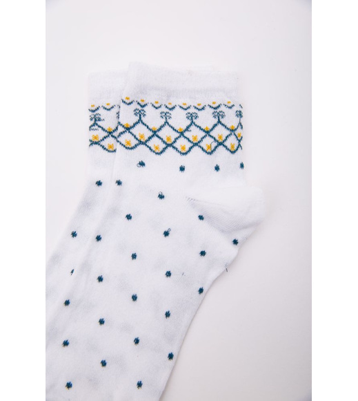 Женские носки, средней длины, белого цвета, 167R777