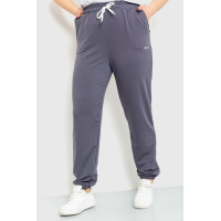 Спортивные штаны женские демисезонные, цвет темно-серый, 129R1488