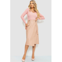 Юбка на запах батал, цвет пудровый, 214R623