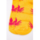 Женские короткие носки, желтого цвета с принтом, 131R137095