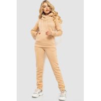Спорт костюм женский на флисе, цвет светло-бежевый, 102R016-1