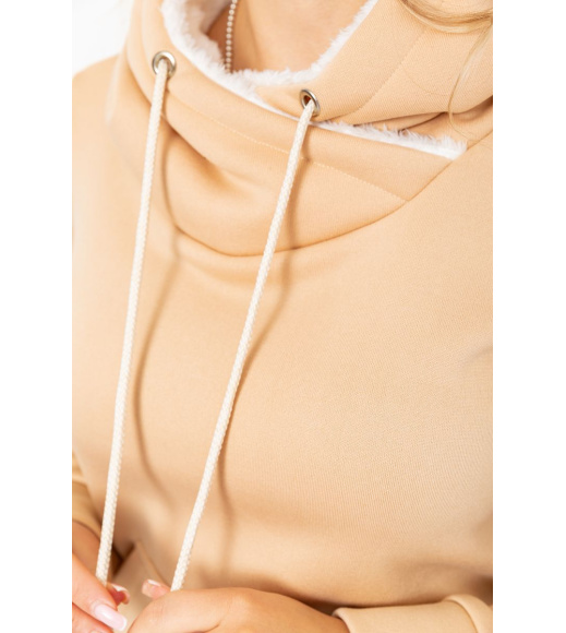 Спорт костюм женский на флисе, цвет светло-бежевый, 102R016-1