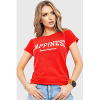 Футболка женская с принтом, цвет красный, 221R3063