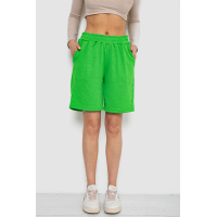 Шорты женские в рубчик, цвет зеленый, 238R110