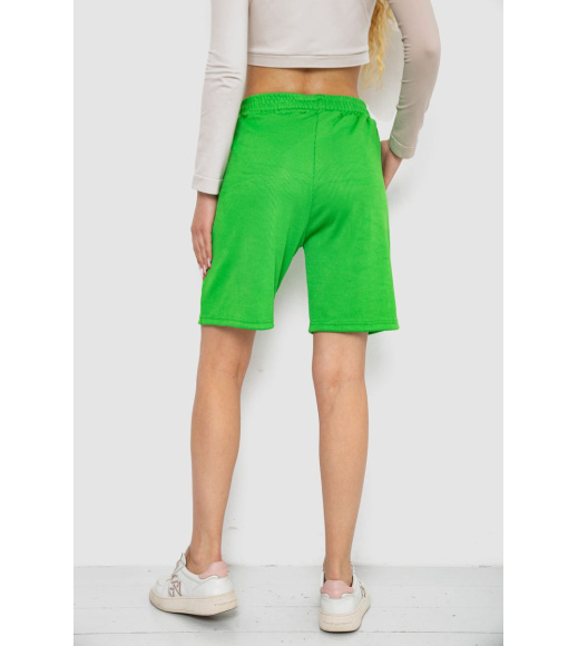 Шорты женские в рубчик, цвет зеленый, 238R110
