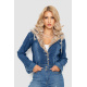 Джинсовая куртка женская короткая, цвет синий, 247R9029