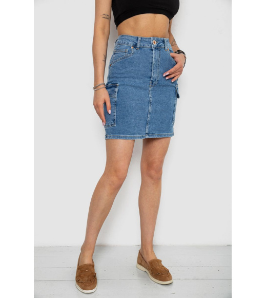Юбка женская джинсовая, цвет синий, 182R1459