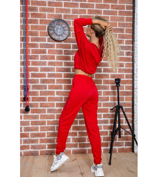 Жіночий спортивний костюм вільного крою, колір Червоний, 176R1031