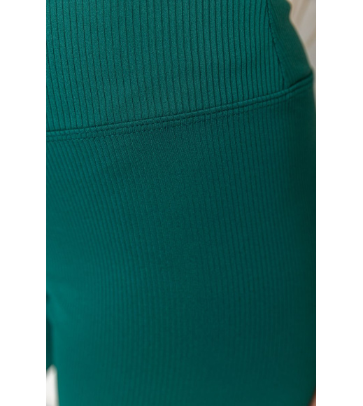 Велотреки женские в рубчик, цвет зеленый, 220R018