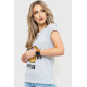 Жіноча футболка з принтом, колір світло-сірий, 190R101