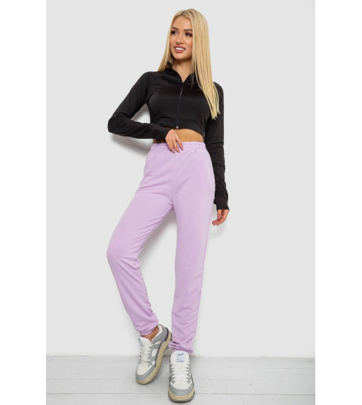 Спортивные штаны женские, цвет светло-сиреневый, 238R325