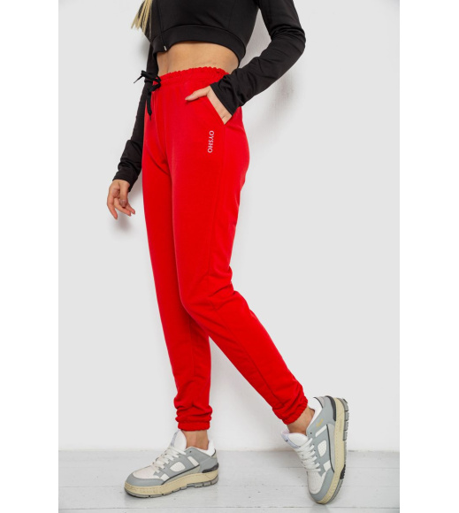 Спортивные штаны женские, цвет красный, 238R325