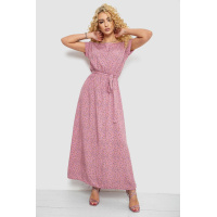 Платье с принтом, цвет пудровый, 214R0228-9