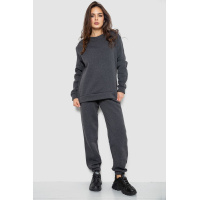 Спортивный костюм женский на флисе, цвет серый, 247R2021