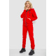 Спортивный костюм женский на флисе на молнии, цвет красный, 247R1060
