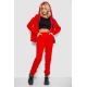 Спортивный костюм женский на флисе на молнии, цвет красный, 247R1060