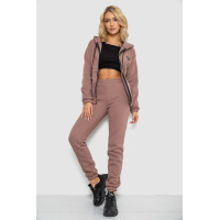 Спортивный костюм женский на флисе на молнии, цвет мокко, 247R1060