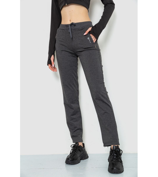 Спорт штаны женские, цвет темно-серый, 244R514