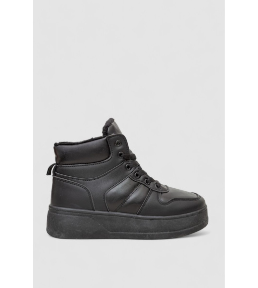 Кроссовки женские зимние на меху, цвет черный, 248RQT12