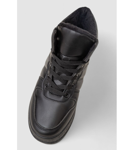 Кроссовки женские зимние на меху, цвет черный, 248RQT12