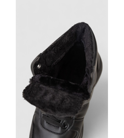 Кроссовки женские зимние на меху, цвет черный, 248RQT12