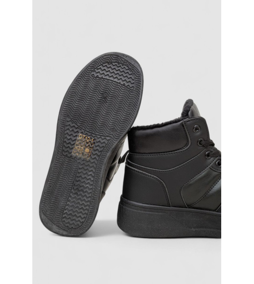 Кроссовки женские зимние на меху, цвет черный, 248RQT12