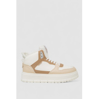 Кроссовки женские на меху, цвет бежевый, 248RMB09