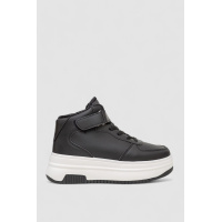 Кроссовки женские зимние на меху, цвет черно-белый, 248RAM02