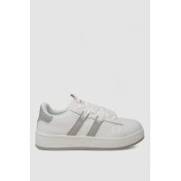 Кроссовки женские кожа, цвет бело-серый, 248RJH900-11