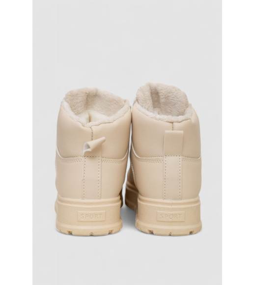 Кроссовки женские зимние на меху, цвет бежевый, 248RMB13