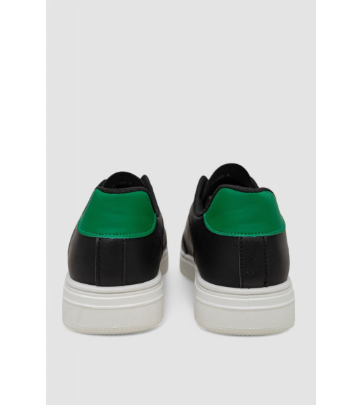 Кеды женские, цвет черно-зеленый, 248RR186-4