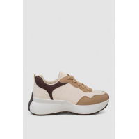 Кроссовки женские, цвет бежево-коричневый, 248RXM60