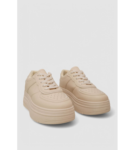 Кроссовки женские демисезонные, цвет бежевый, 248RBL23