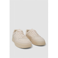 Кеды женские однотонные, цвет бежевый, 248RAD20 Кеды женские однотонные, цвет бежевый, 248RAD20