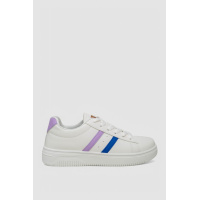 Кеды женские, цвет бело-сиреневый, 248R100