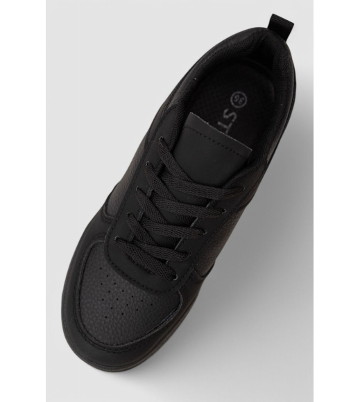 Кеды женские однотонные, цвет черный, 248RAD150