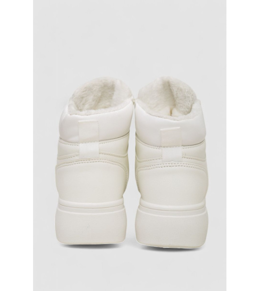 Кроссовки женские зимние на меху, цвет белый, 248RQT12