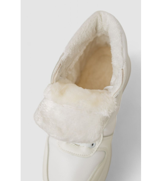 Кроссовки женские зимние на меху, цвет белый, 248RQT12
