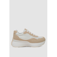 Кроссовки женские, цвет бело-бежевый, 248RXM100